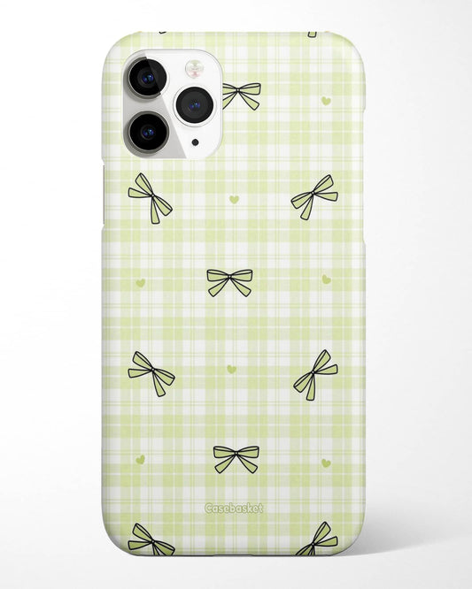 Softcore Mint Bow Check Phone Cover