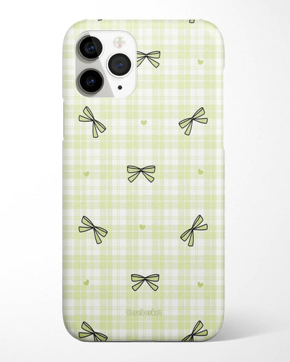 Softcore Mint Bow Check Phone Cover