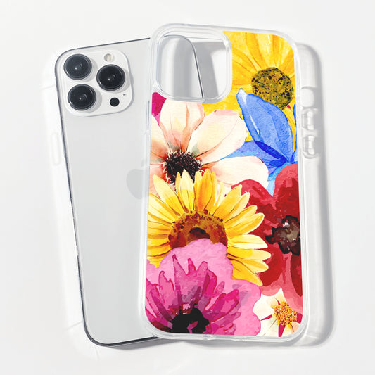 Dreamy Floral Clear Silicone Phone Cover