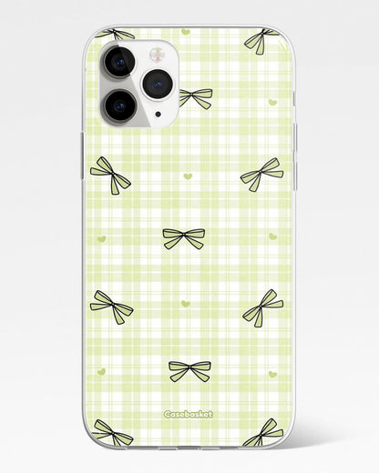 Softcore Mint Bow Check Phone Cover