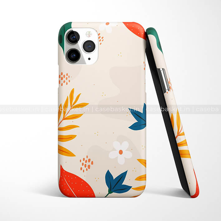 Abstarct Beige Floral Phone Cover
