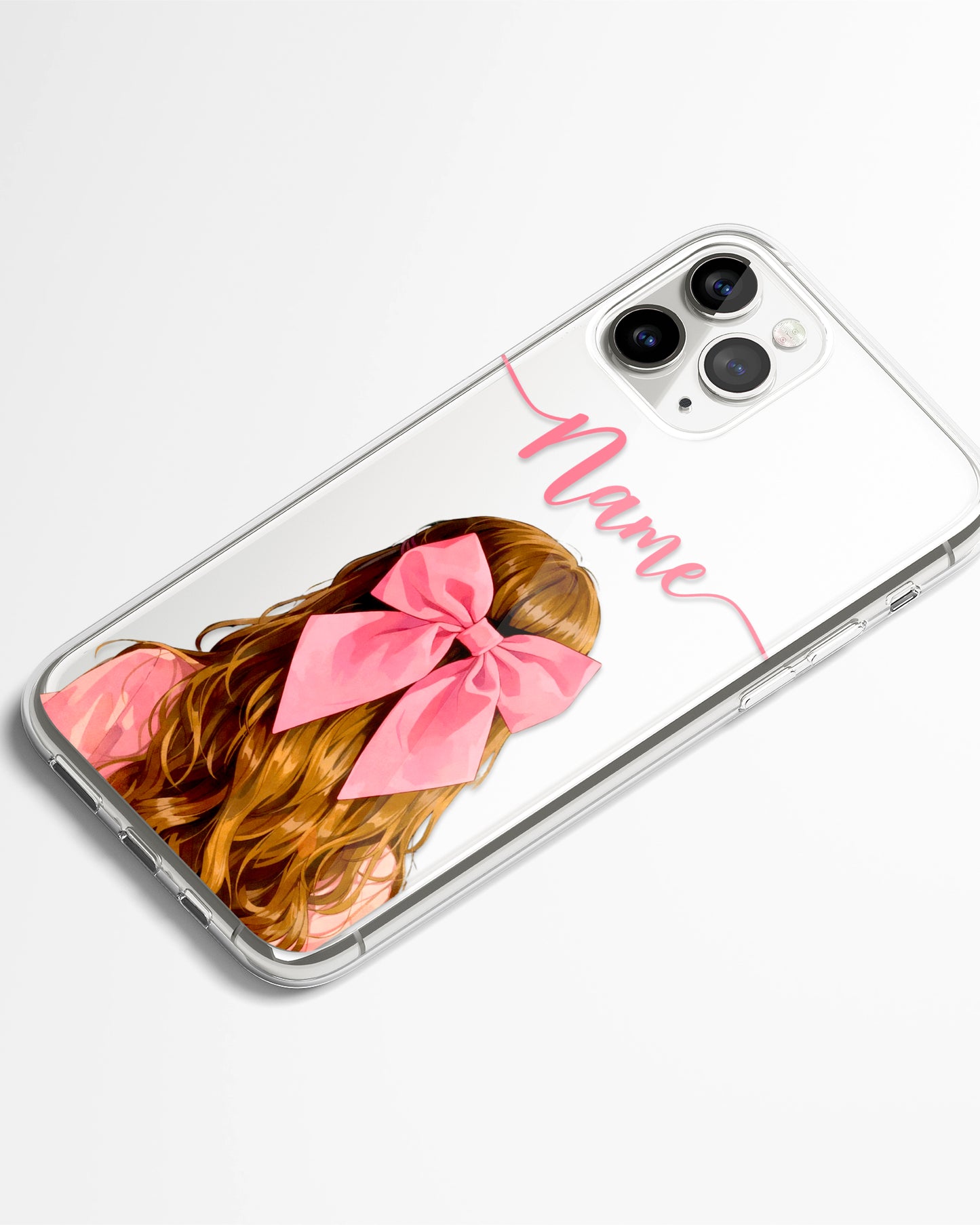Ribbon Girl Transparent Silicone Phone Cover