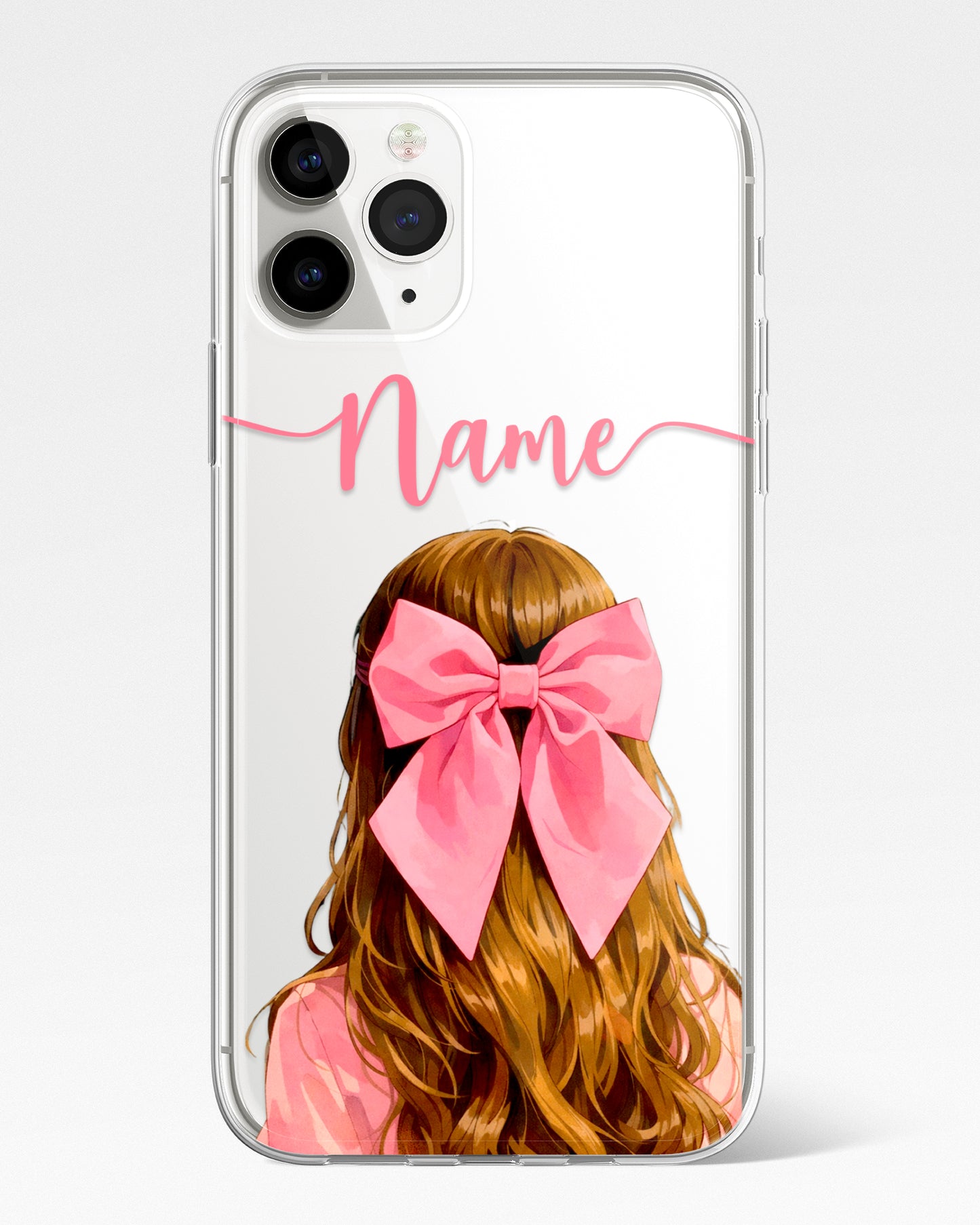 Ribbon Girl Transparent Silicone Phone Cover