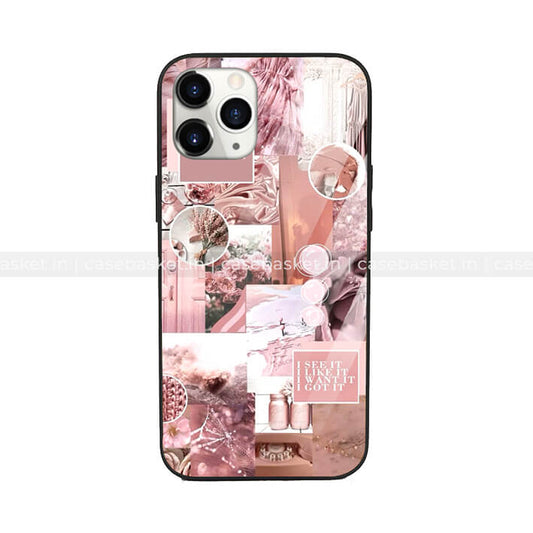 Pink Blush Aesthetic Glass Phone Cover