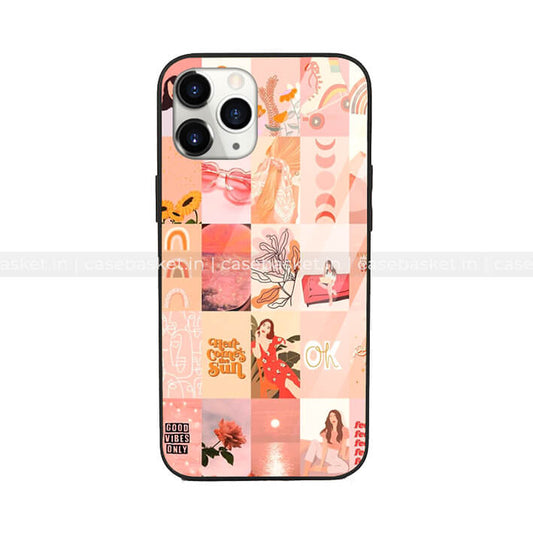 Pink Vibe Aesthetic Glass Phone Cover