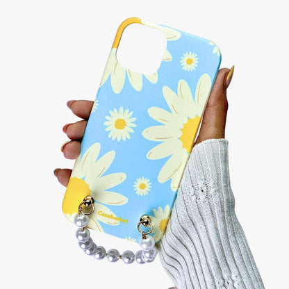 Aqua Blossom Pearl Phone Cover