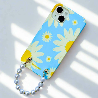 Aqua Blossom Pearl Phone Cover