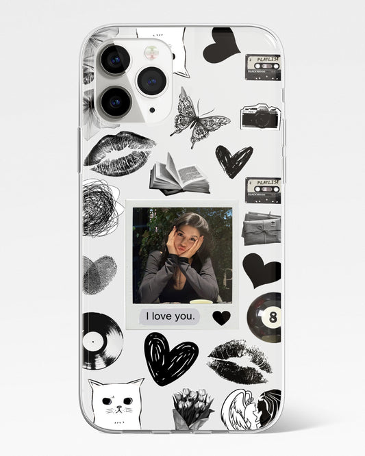 Black Retro Polaroid Phone Cover