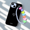Black Love Heart Fall Chain Phone Case