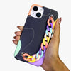 Black Vivid Rainbow Chain Phone Cover