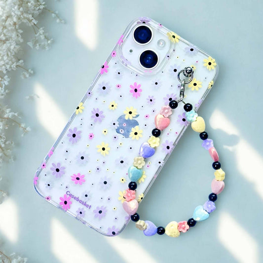 Bloomlets Transparent Heartflowers Charm Phone Cover