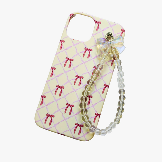 BowFlex Glow in Dark Bow Pearl Fall Chain Phone Cover