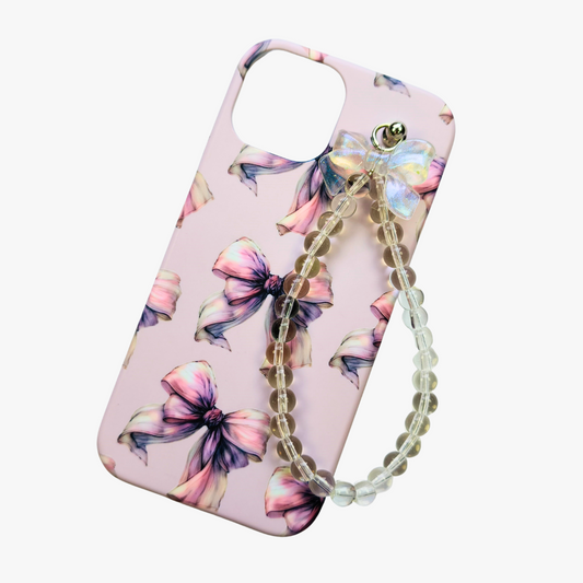 Bowvana Glow in Dark Bow Pearl Fall Chain Phone Cover