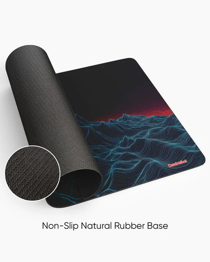 Crimson Horizon Print Desk Mat