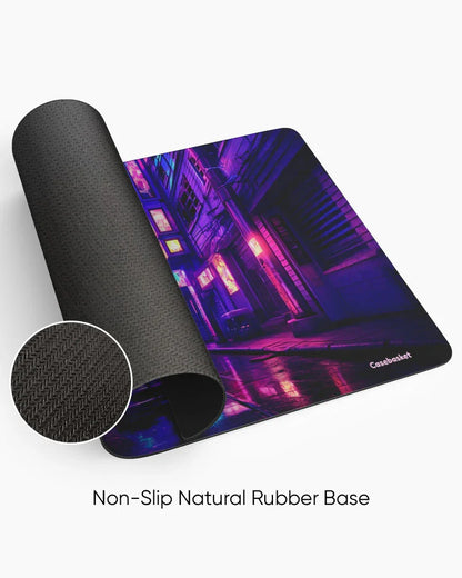Neon Streets Print Desk Mat