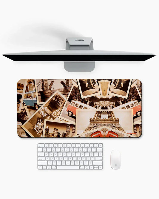 Retrograph Print Desk Mat