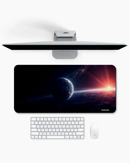 Orbital Sunrise Print Desk Mat