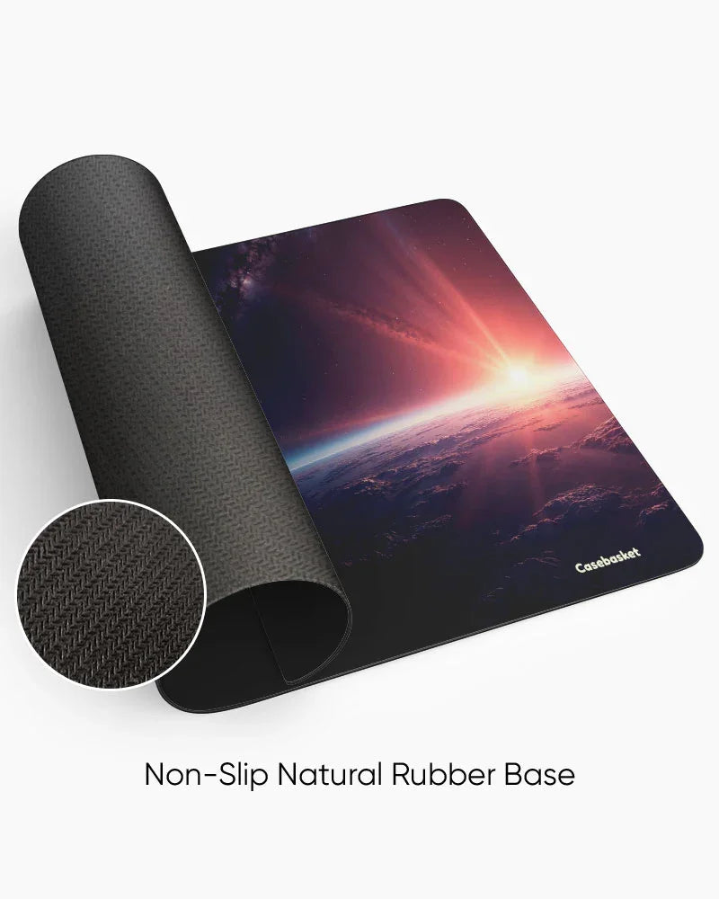 Orbital Sunrise Print Desk Mat