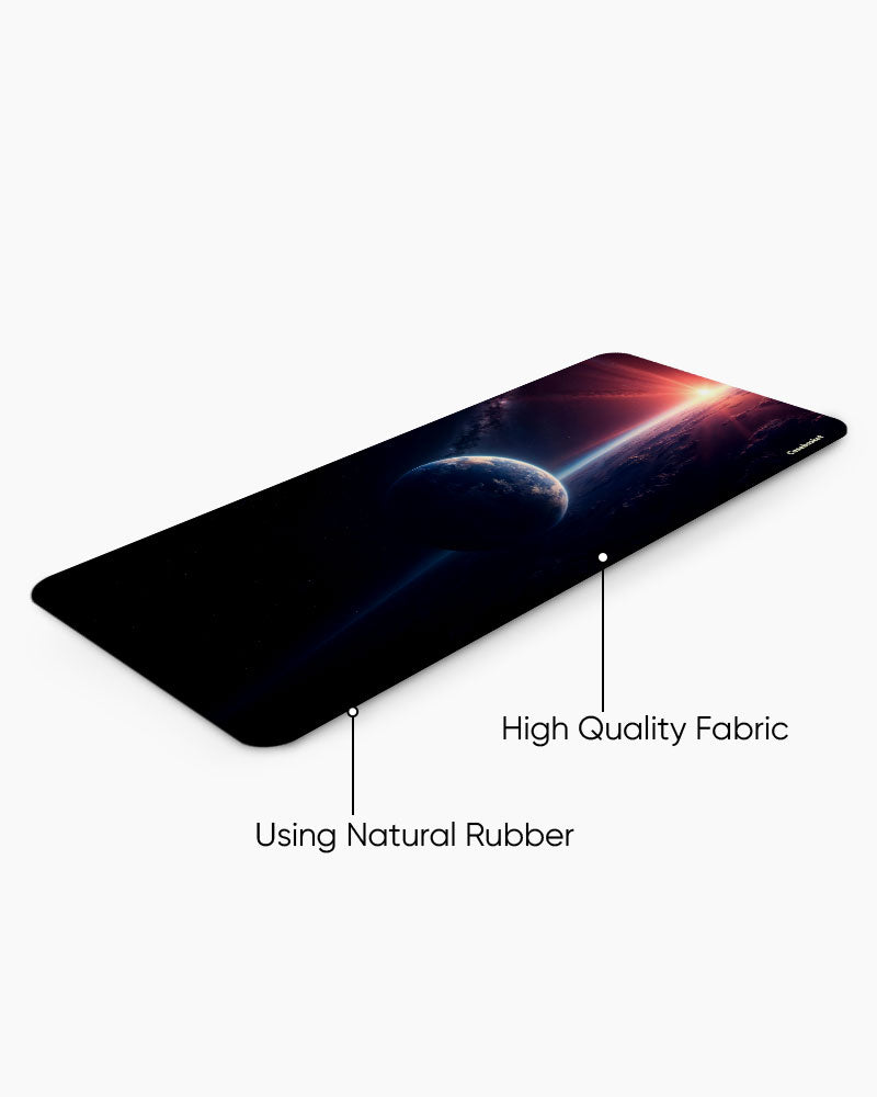 Orbital Sunrise Print Desk Mat