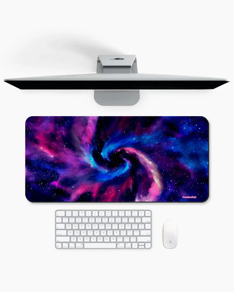 Nebula Spiral Print Desk Mat