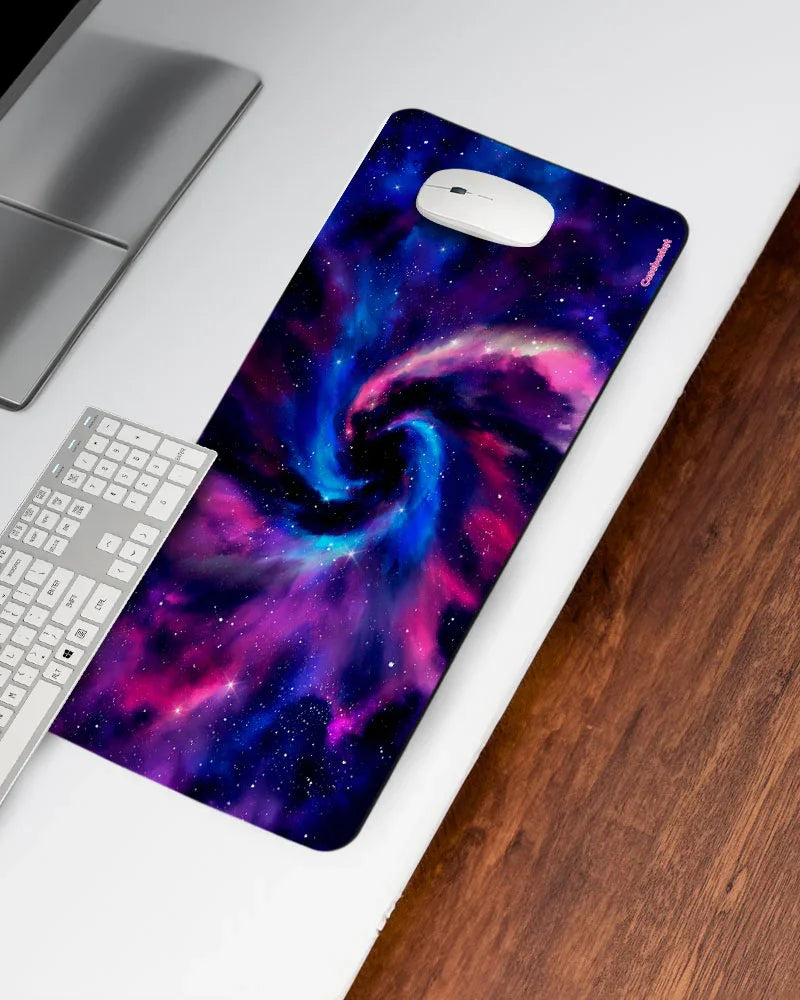 Nebula Spiral Print Desk Mat