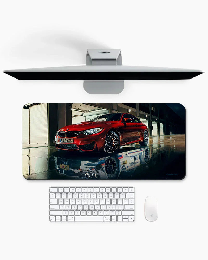 Crimson Velocity Print Desk Mat