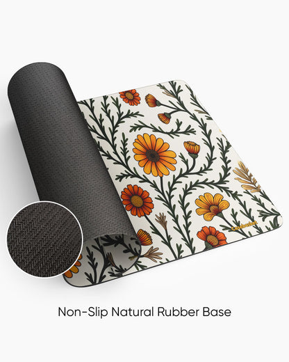 Marigold Meadow Print Desk Mat