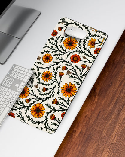 Marigold Meadow Print Desk Mat