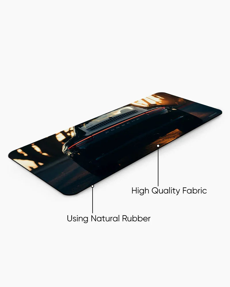 Golden Hour Drive Print Desk Mat