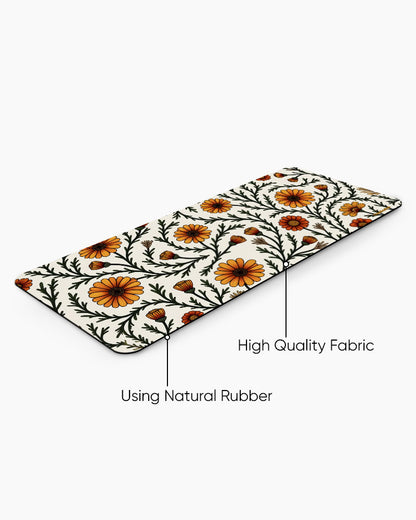 Marigold Meadow Print Desk Mat