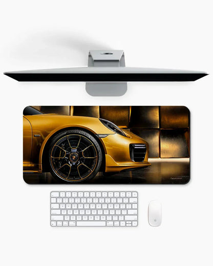 Golden Apex Print Desk Mat