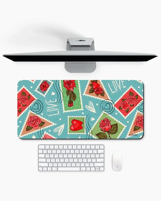 Amour Rose Print Desk Mat
