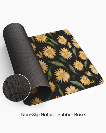 Midnight Daisy Print Desk Mat