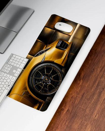 Golden Apex Print Desk Mat