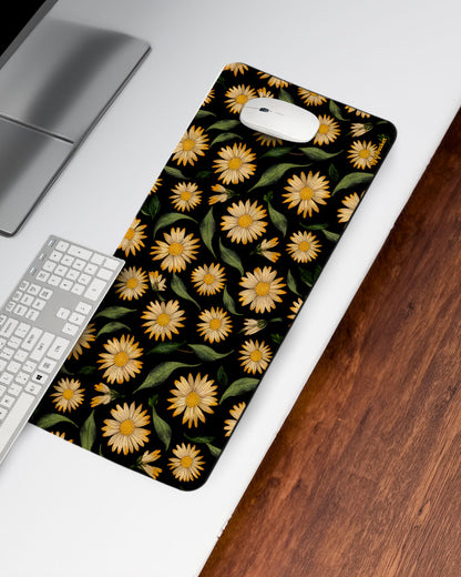 Midnight Daisy Print Desk Mat