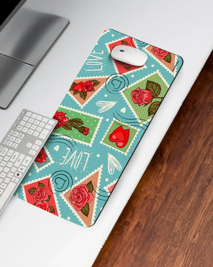 Amour Rose Print Desk Mat