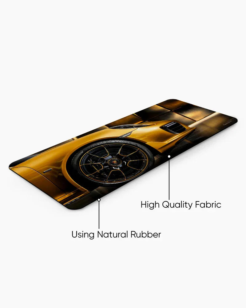 Golden Apex Print Desk Mat
