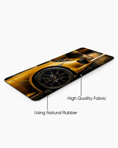 Golden Apex Print Desk Mat