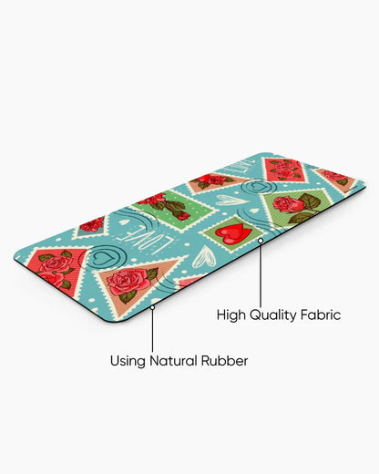Amour Rose Print Desk Mat