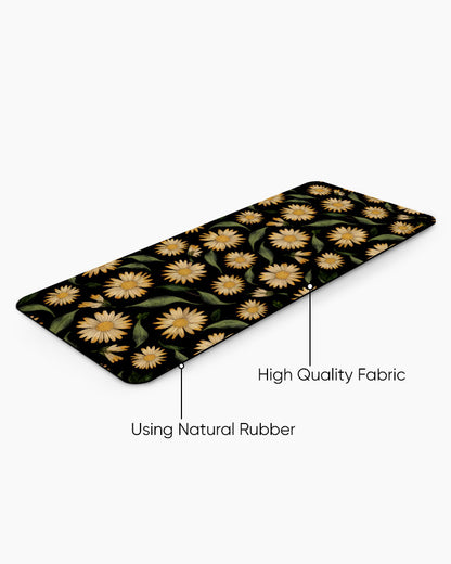 Midnight Daisy Print Desk Mat