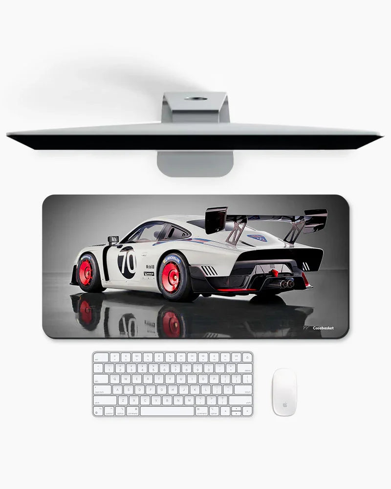 White Nitro Apex Print Desk Mat