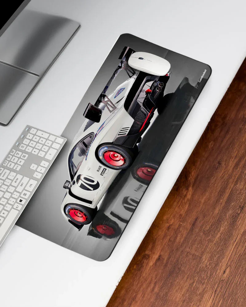 White Nitro Apex Print Desk Mat