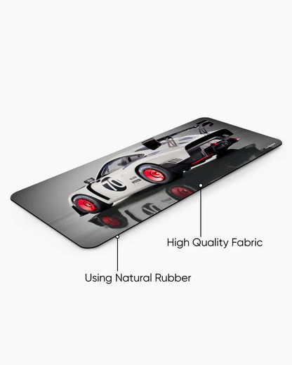 White Nitro Apex Print Desk Mat