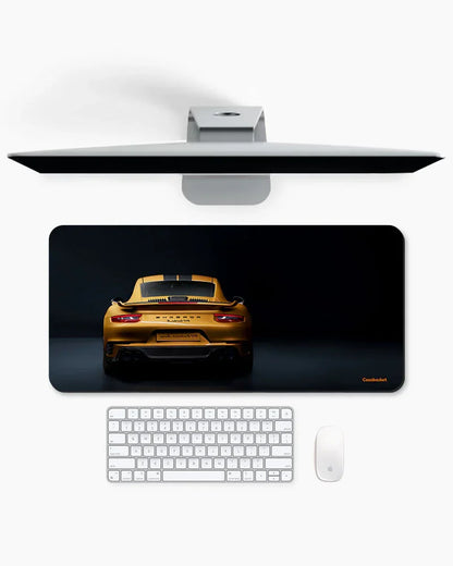 Midnight Gold Print Desk Mat