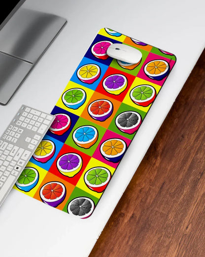 Lemon Pop Print Desk Mat