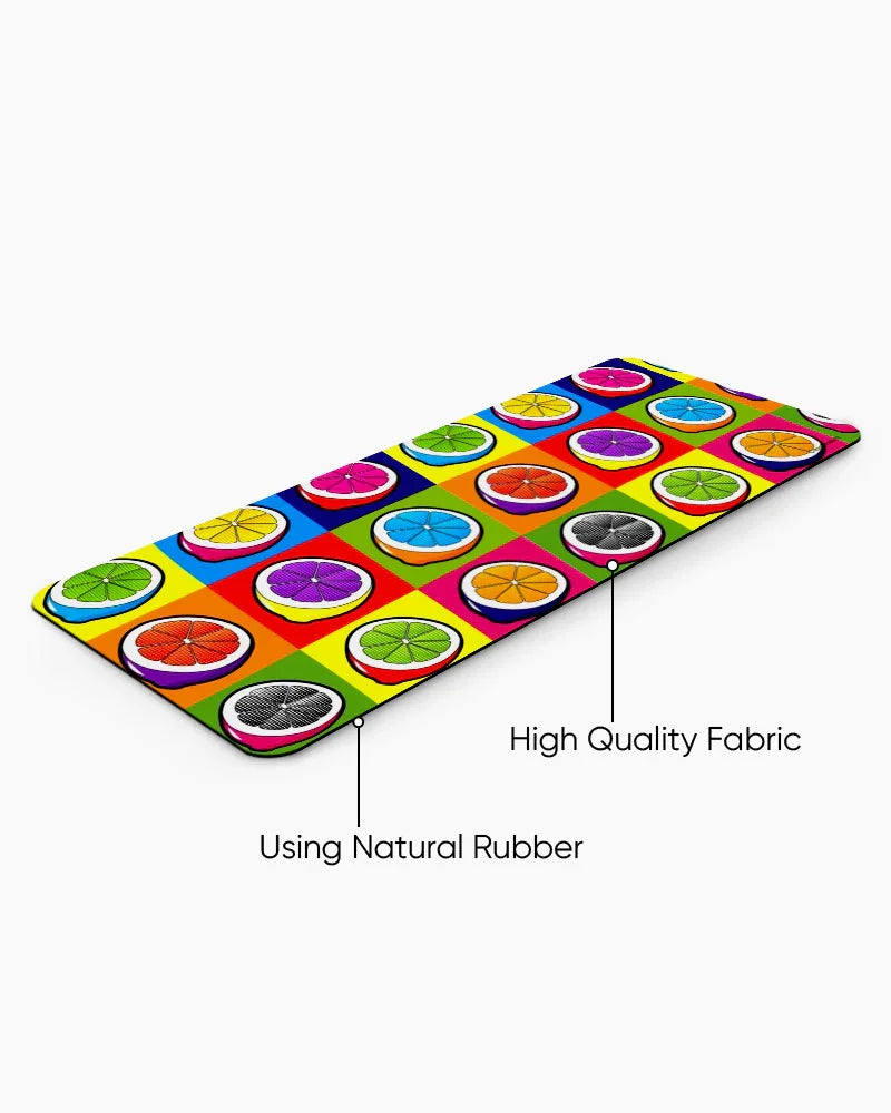 Lemon Pop Print Desk Mat