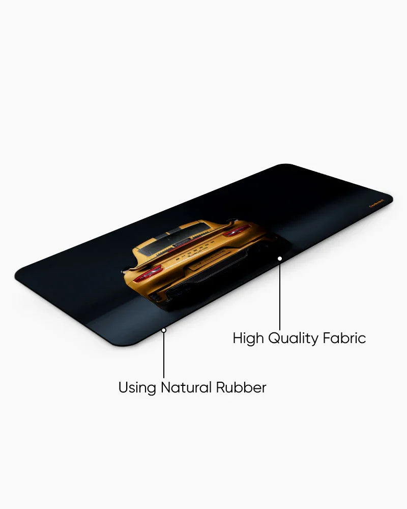 Midnight Gold Print Desk Mat