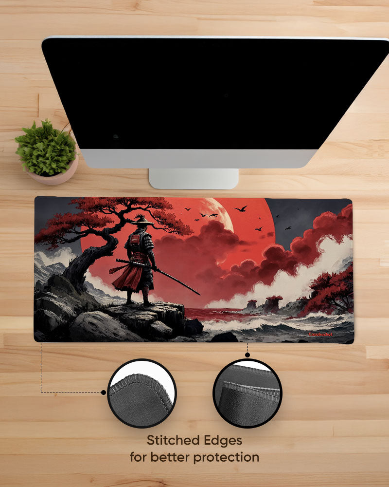 Blood Moon Warrior Print Desk Mat