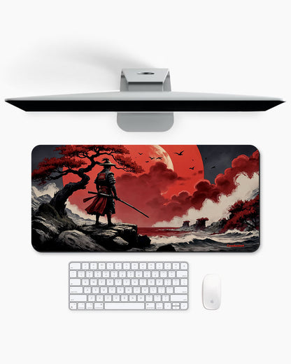 Blood Moon Warrior Print Desk Mat