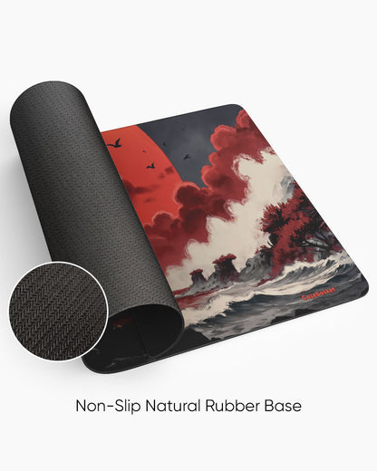 Blood Moon Warrior Print Desk Mat